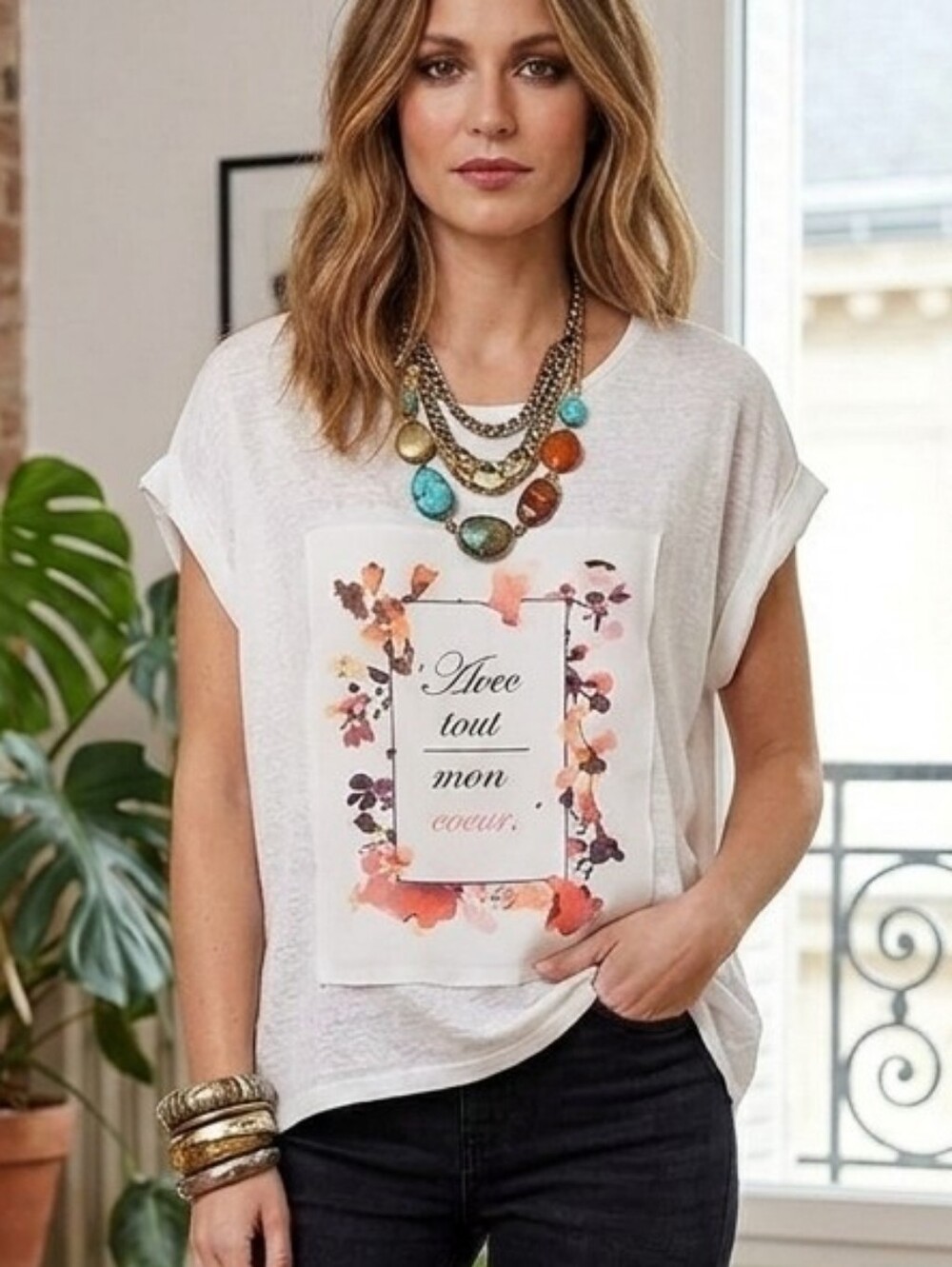 Avec tout mon coeur Tee shirt
